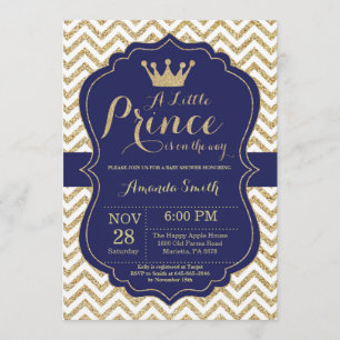 Invitation Baby shower Prince Marine et or