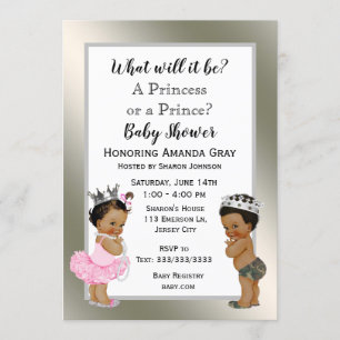 Invitation Baby shower Prince ou Princesse