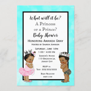 Invitation Baby shower Prince ou Princesse