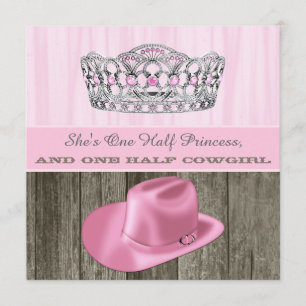 Invitation Baby Shower Princesse Cowgirl