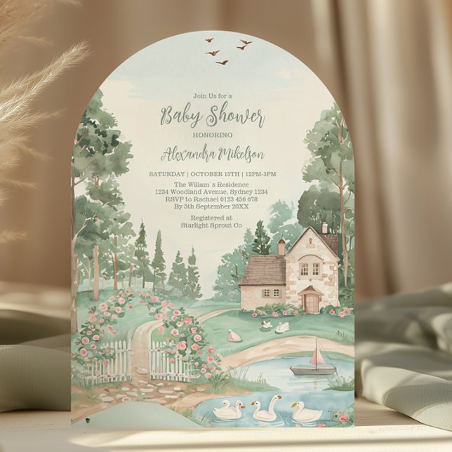 Invitation Baby shower princesse de cygne (Créateur téléchargé)