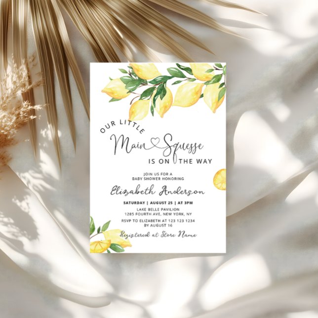 Invitation Baby shower principal de la taille de l'agrumes de (Créateur téléchargé)