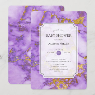 Invitation Baby shower Purple & Or