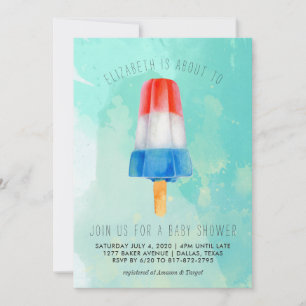 Invitation Baby shower Retro Popsicle