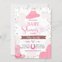 Invitation baby shower Rodeo cowgirl