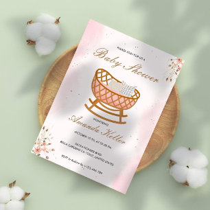 Invitation Baby shower rose