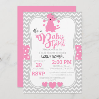Invitation Baby shower rosé