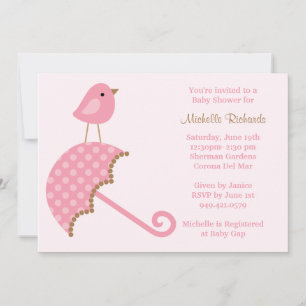 Invitation Baby shower rose