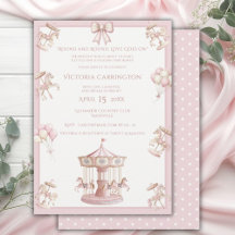 Baby shower rose carrousel