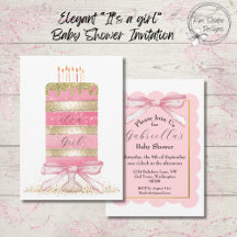 Baby shower rose "c'est une fille"