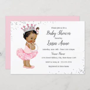 Invitation Baby shower rose de Sparkle