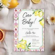 Baby shower rose Fille Citron Italienne