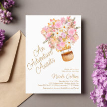 Baby shower rose Floral à air chaud