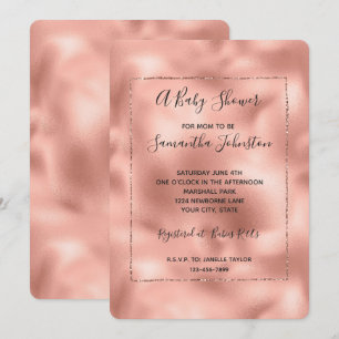 Invitation Baby shower rose Gold Rose Glam Glitz