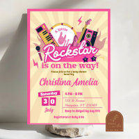 Baby shower rose petite Rockstar fille