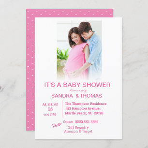 Invitation Baby shower rose photo Couples