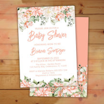 Baby Shower Rose Saumon et Ivoire