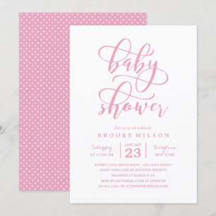 Invitation Baby shower rose simple