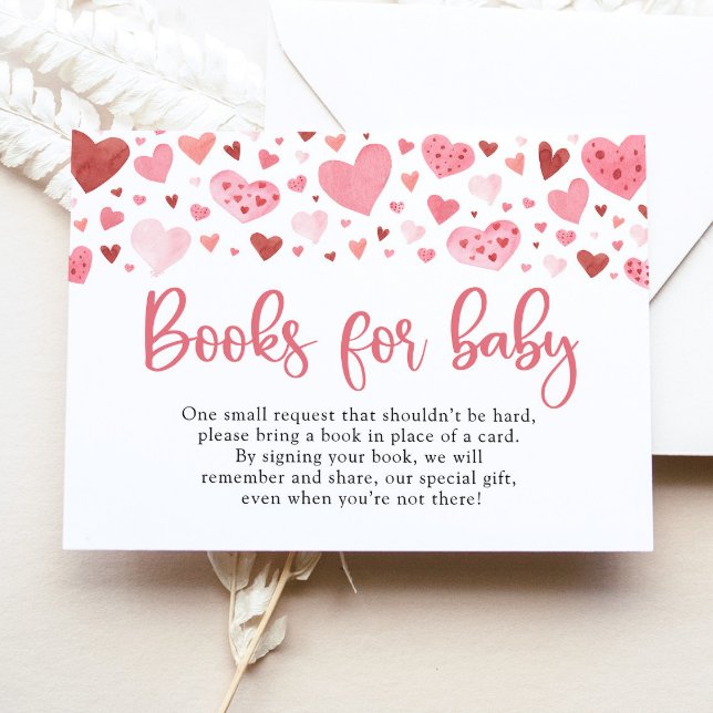 Invitation Baby shower rose Valentine Livres pour Baby Game (Créateur téléchargé)