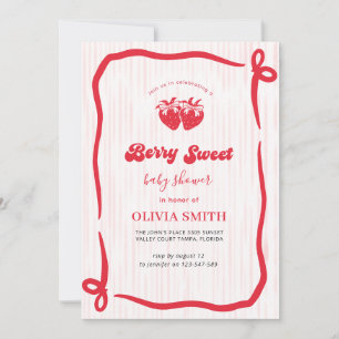 Invitation Baby Shower Roseaux Sucrés Rose