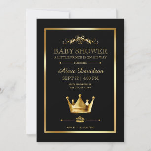 Invitation Baby shower royal du prince héritier
