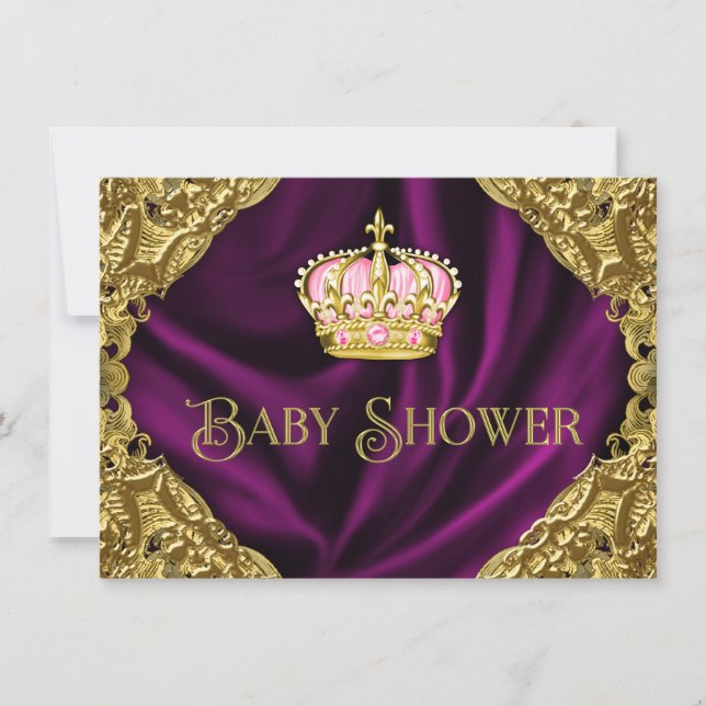 Invitation Baby shower Royal Princess (Devant)