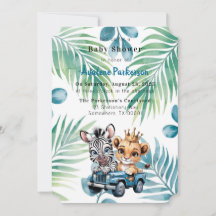 Baby shower Royal Safari Ride Boy