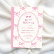Baby shower ruban à arc rose