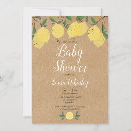 Invitation Baby shower Russe Boho Lemons