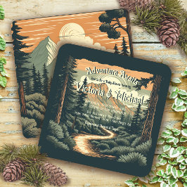 Invitation Baby shower Rustique Adventure Mountain Forest