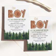 Baby shower rustique Boy Woodland