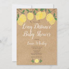 Invitation Baby shower rustique longue distance par Mail Lemo