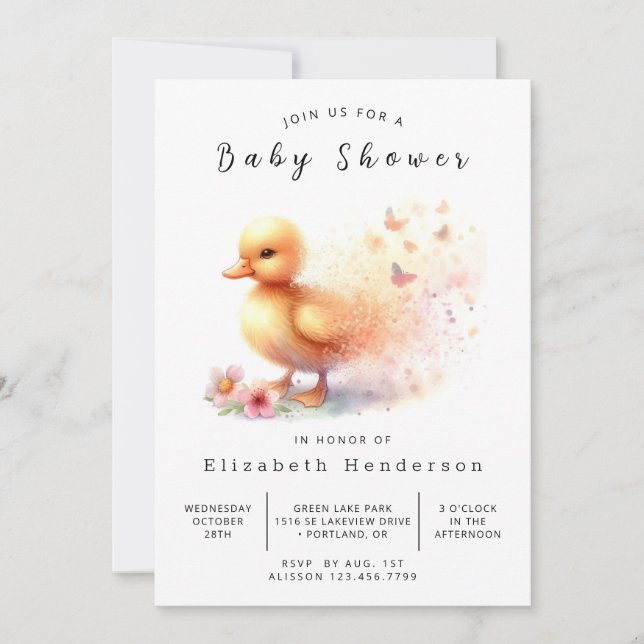 Invitation Baby shower Rustique personnalisé (Devant)