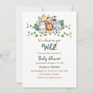 Invitation Baby shower Safari