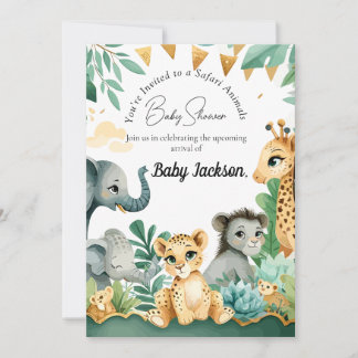 Invitation Baby shower Safari