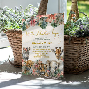 Invitation Baby shower Safari Adventure