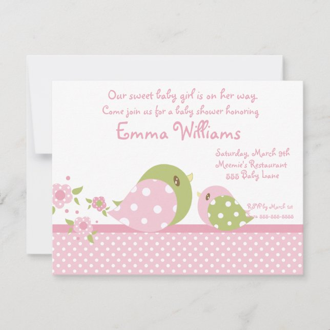 Invitation Baby shower Safari Babiez Birdie (Devant)