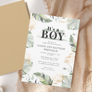Invitation Baby shower Safari Boy