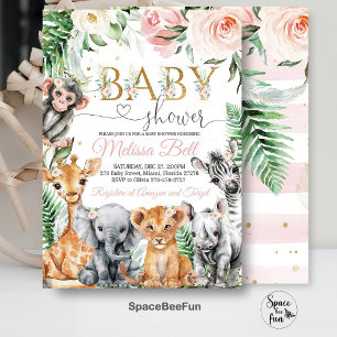 Invitation Baby shower Safari Invitation, Gir Safari Jungle