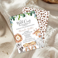 Baby shower Safari Twins Leopards Wild Ones