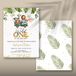 Invitation Baby shower Safari Wild One