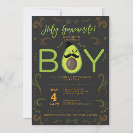 Invitation Baby shower Saint-Guacamole Boy Taco