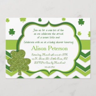 Invitation Baby shower Saint-Patrick