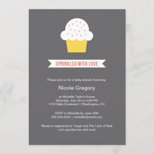 Invitation Baby shower Saupoudré D'Amour