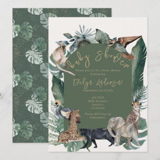 Invitation Baby shower sauvage