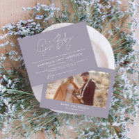 Baby shower script moderne lilas violet boho photo