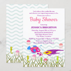 Invitation Baby shower Sea Creatures
