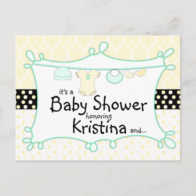 Invitation baby shower - Sexe inconnu (Devant)