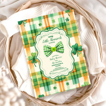 Baby shower Shamrock Lucky Little Vert