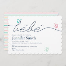 Baby shower simple à papillon français